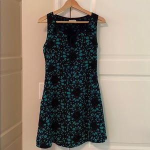 Tulle company navy and turquoise dress